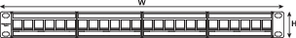 Modular Patch Panel (front view)