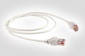 Slim Diameter Patch Lead in White