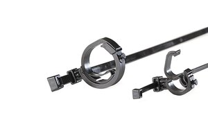 2-piece fixing tie, 360° rotatable, a cable tie in combination with an AHC to route and fix harnesses.