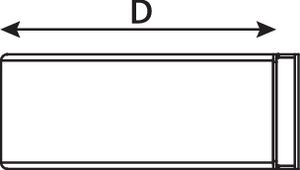 1U Angled Blank Panel (side view)