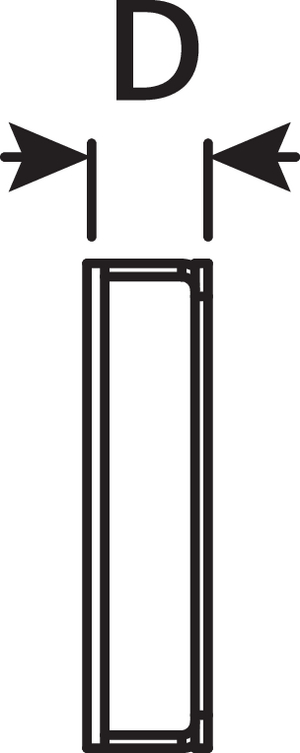 1U Blank Panel (side view)