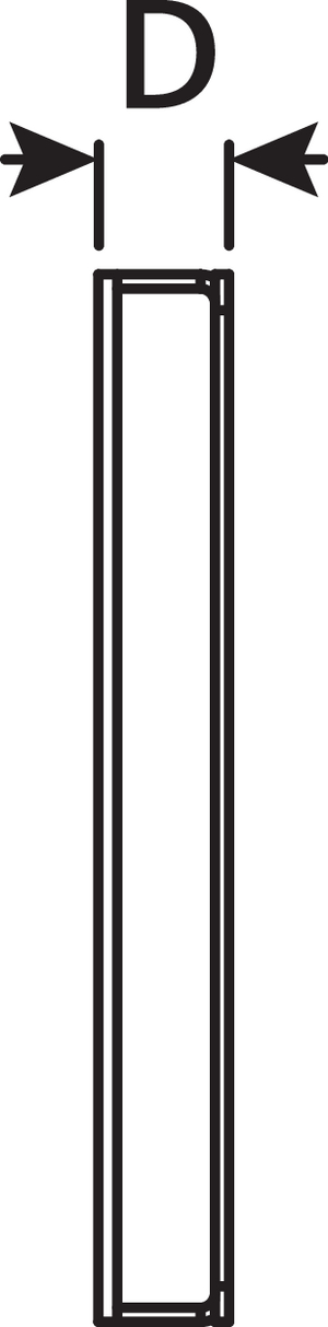 2U Blank Panel (side view)