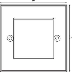 Single Faceplate (front view)