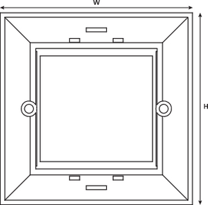 Single Bevelled Faceplate (back view)