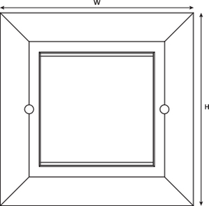 Single Bevelled Faceplate (front view)