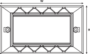 Single Bevelled Faceplate (back view)