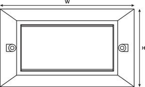 Double Bevelled Faceplate (front view)