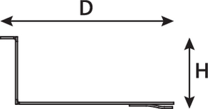 1U Panel Blank and Cover (side view)
