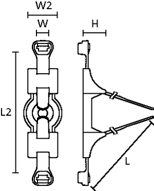 DHDM with cable tie (L = length of the tie