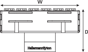 24 LC Fibre Adaptor Mounting Module (top view)