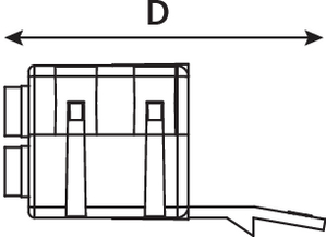 12 SC Fibre Adaptor Mounting Module (side view)