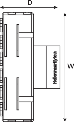 12 LC Fibre Adaptor Mounting Module (top view)