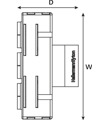 6 SC Fibre Adaptor Mounting Module (top view)