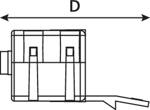 6 SC Fibre Adaptor Mounting Module (side view)