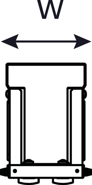 150mm Vertical Cable Manager (top view)