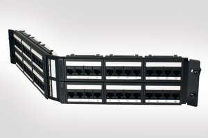 2U 48 Port Category 6 Angled Panel