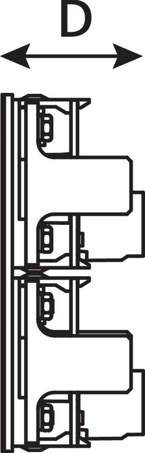 2U 48 Port Category 5e Alpha Snap Jack to Jack Panel (side view)