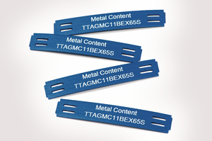 Metal content TIPTAG MC for the permanent identification of cables and wires.
