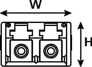 LC Duplex Adaptor (front view)