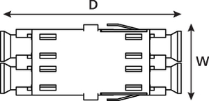 LC Duplex Adaptor (top view)