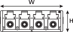 LC Quad Adaptor (front view)