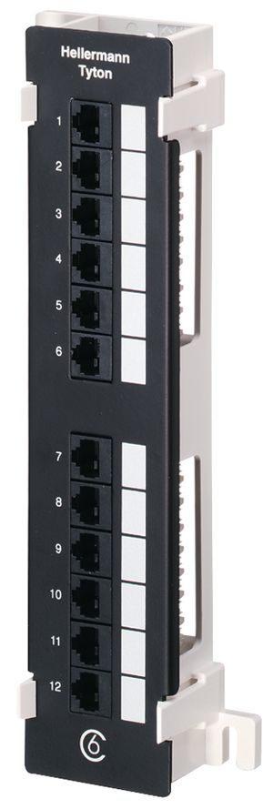 12 Port Category 6 Universal 110 Vertical Panel