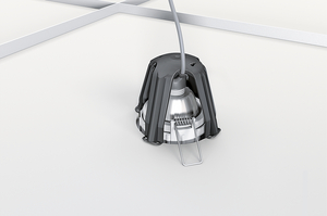 3. Start the installation of the downlight in a safe way.