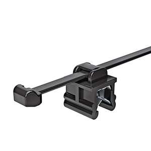 Door de tweedelige assemblage kan de edgeclip langs de bundelband schuiven voor de juiste oriëntatie.