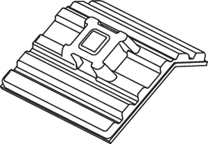 Flexible Adhesive Mount FMB4APT-A (down angled, plan view)