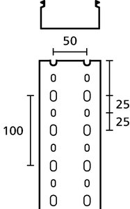 Verdrahtungskanäle aus Hart-PVC HTWD-PD-37.5X75 (185-43775)