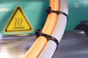 Heat stabilised T-Series cable ties up to +105 °C.