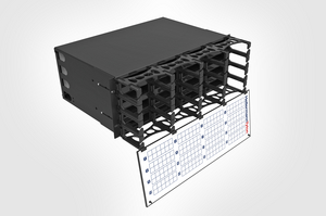 RapidNet 4U Distribution Chassis (shown with Front Door Open)
