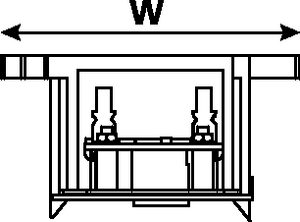 1U 12 Port Category 6 Universal 110 Vertical Panel (top view)