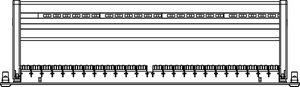 1U 24 Port Category 5e Panel (top view)