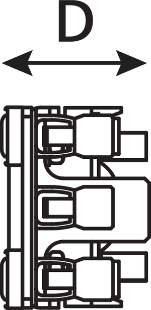 1U 24 Port Category 5e Panel (side view)