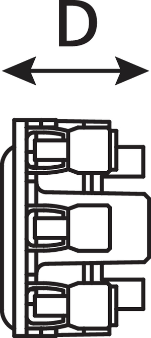 1U 24 Port Category 5e Panel (side view)