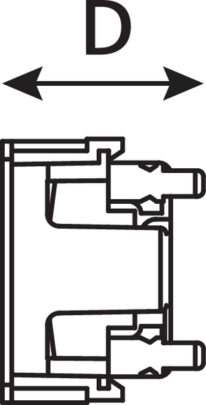1U 24 Port Category 5e Universal 110 Panel (side view)