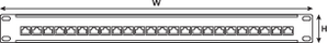 1U 24 Port Category 6 Panel (front view)