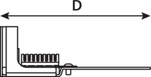 1U 24 Port Category 6 Panel (side view)