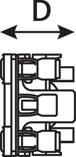 1U 24 Port Category 6 Panel (side view)