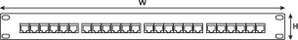 1U 24 Port Category 6 Universal 110 Panel (front view)