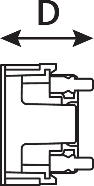 1U 24 Port Category 6 Universal 110 Panel (side view)