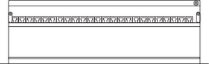 1U 24 Port Shielded Category 5e Panel (top view)
