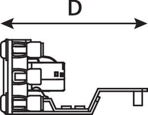 1U 24 Port FTP Panel (side view)