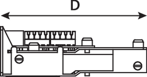 1U 48 Port Category 5e Panel (side view)