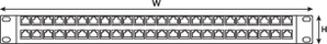 1U 48 Port Category 6 Panel (front view)