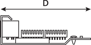1U 50 Port Category 3 Voice Panel (side view)