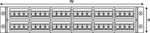 2U 48 Port Category 5e Panel (front view)