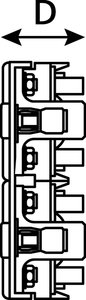 2U 48 Port Category 5e Panel (side view)