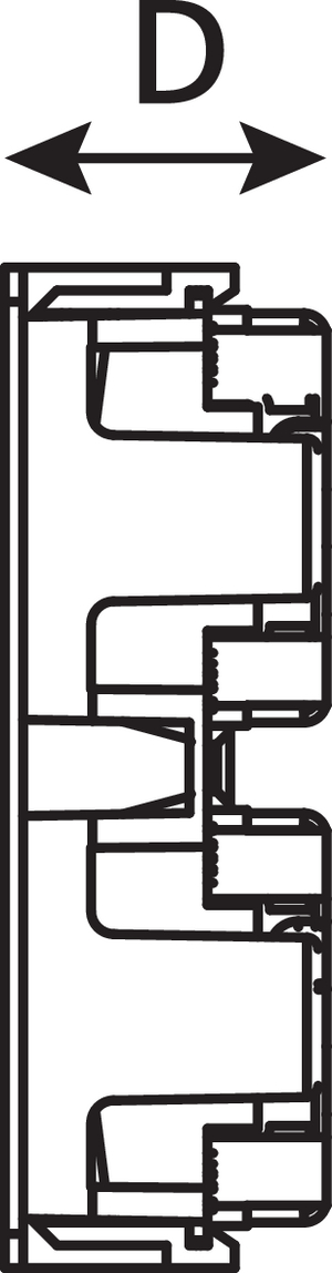 2U 48 Port Category 6 Universal 110 Panel (side view)